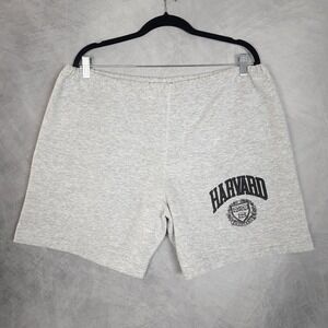 Vintage Harvard Crimson Shorts Mens Large Gray Sweatshorts NCAA College 90s USA